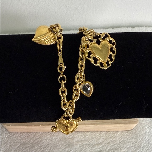 Avon Jewelry - Avon Gold Heart Charm Bracelet